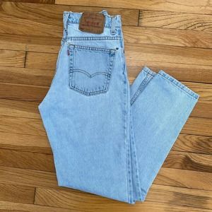 levis 505 vintage stonewash jeans Size 11 Long Juniors Taper Leg